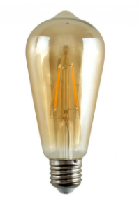 6W Amber Vintage teardrop 2,700k 750lumen DIMMABLE