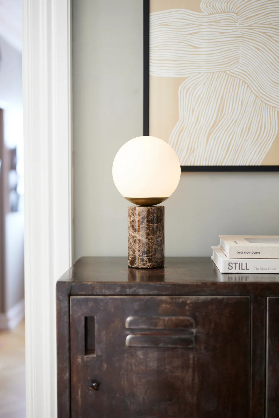 Lilly Marble E14 Brown Table lamp