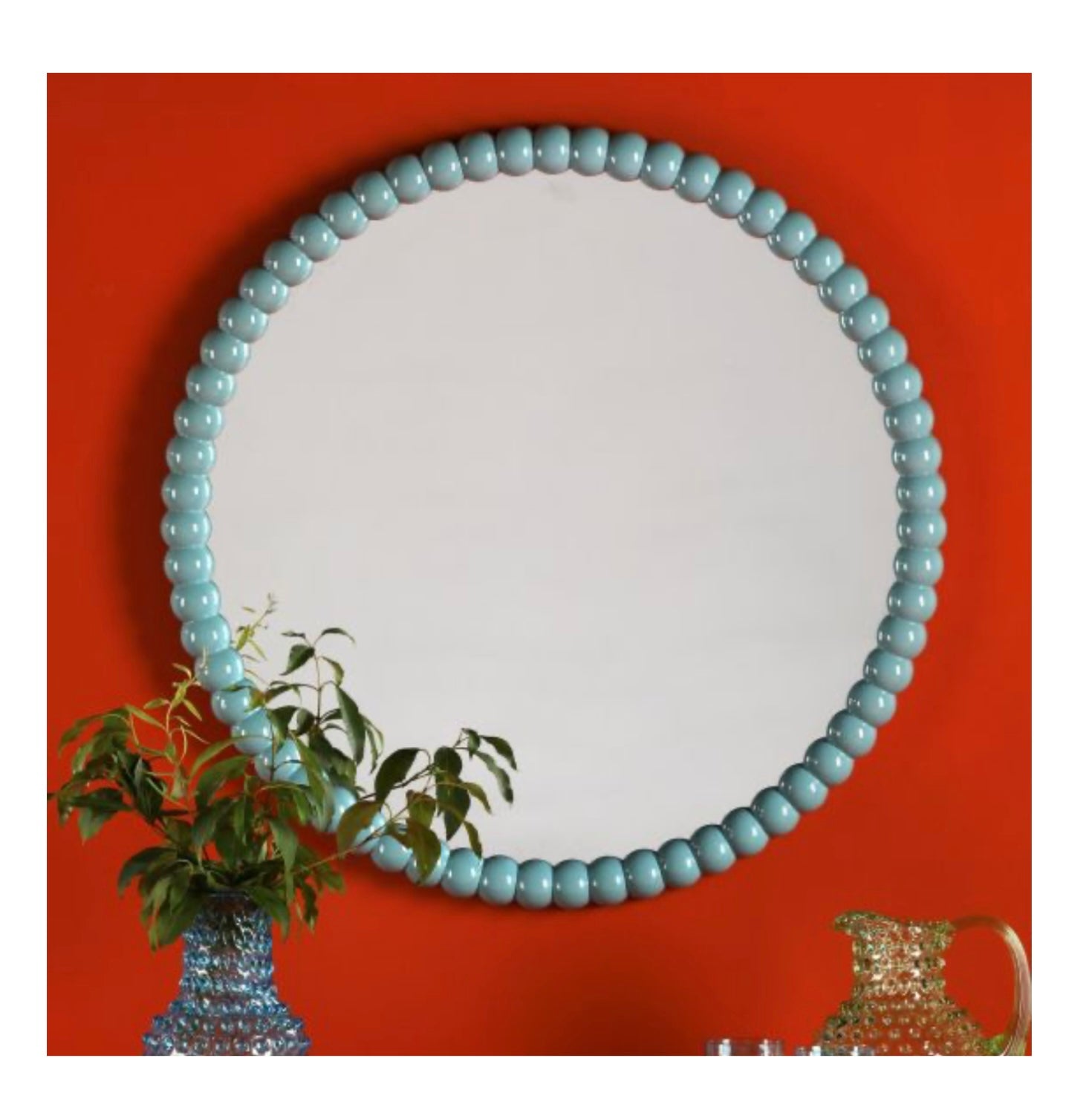 Ruan Round Mirror Blue 70cm