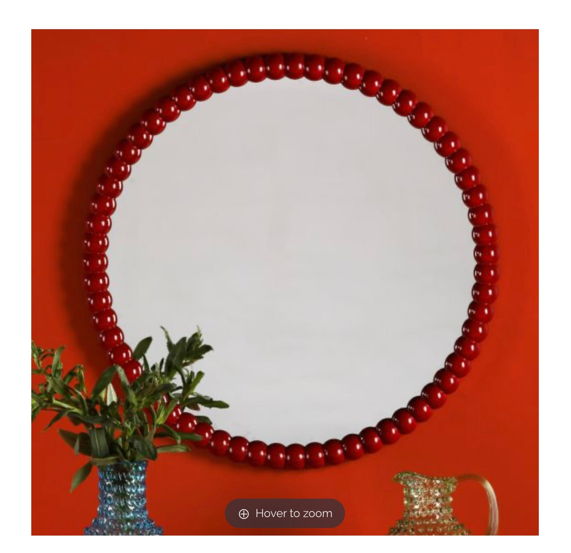 Ruan Round Mirror Red 70cm