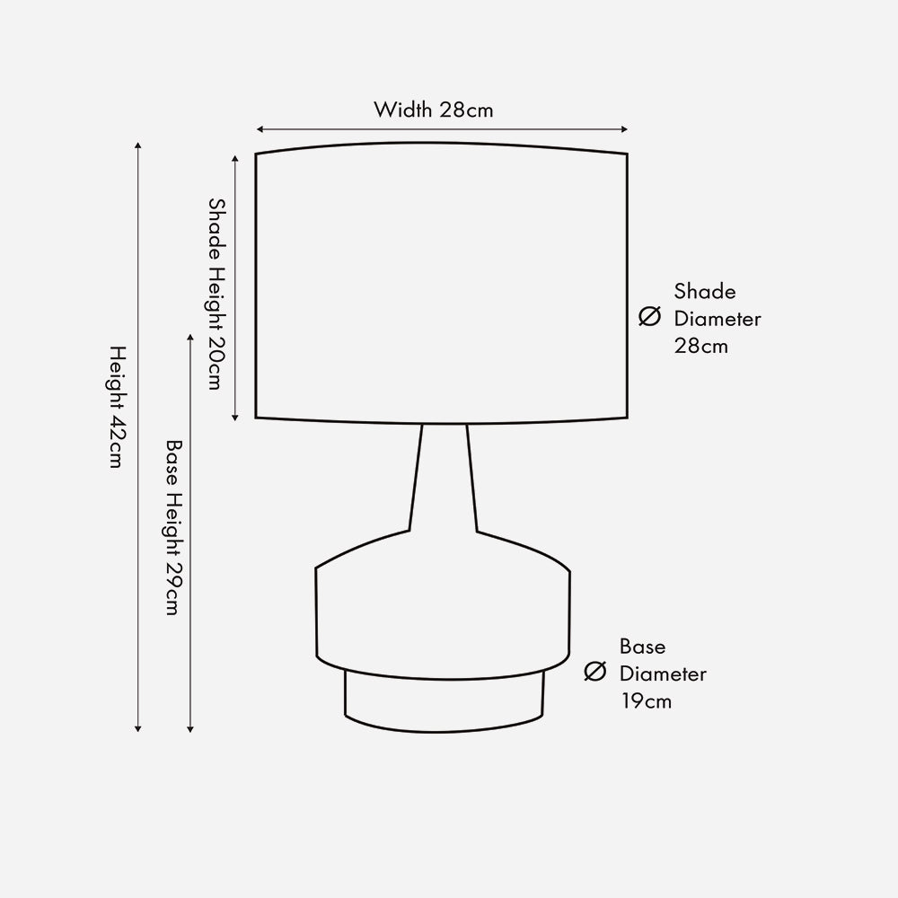 Elio Black and Wood Effect Textured Ceramic Table Lamp