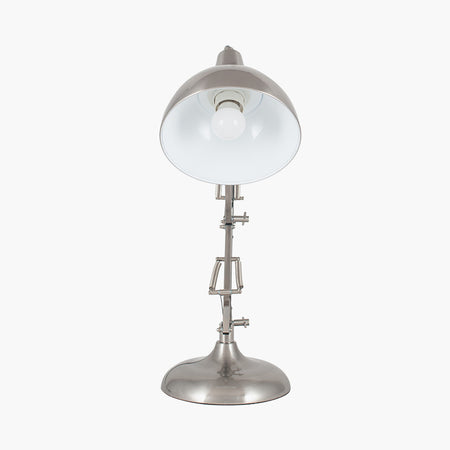 Alonzo Matt Brushed Chrome Angled Task Table Lamp