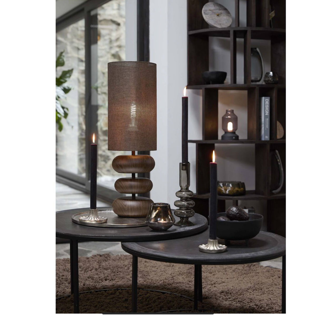 Table lamp Ø22x67,5 cm DANIALO wood print