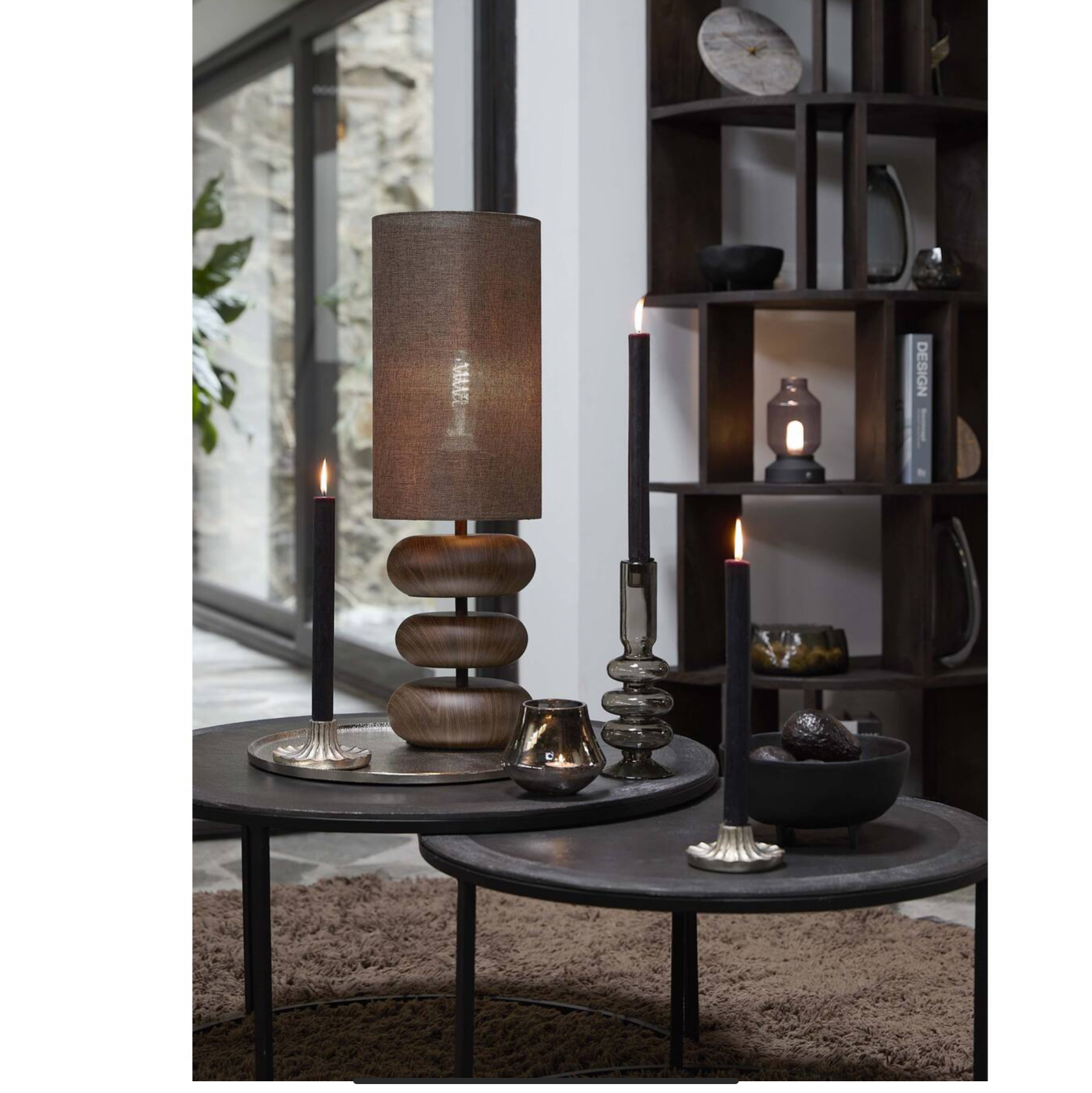 Table lamp Ø22x67,5 cm DANIALO wood print