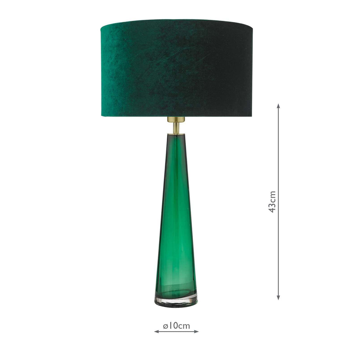 Samara Table Lamp Green Glass Base Only