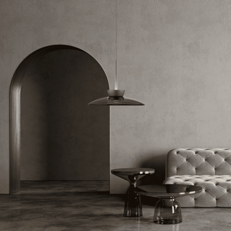 Bronze LED pendant - Smoked glass