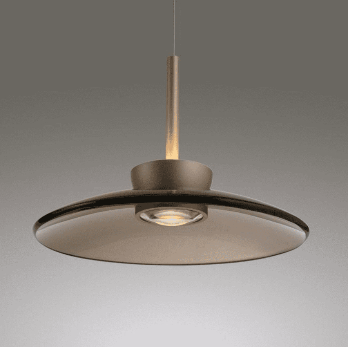 Bronze LED pendant - Smoked glass