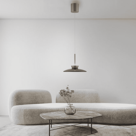 Bronze LED pendant - Smoked glass