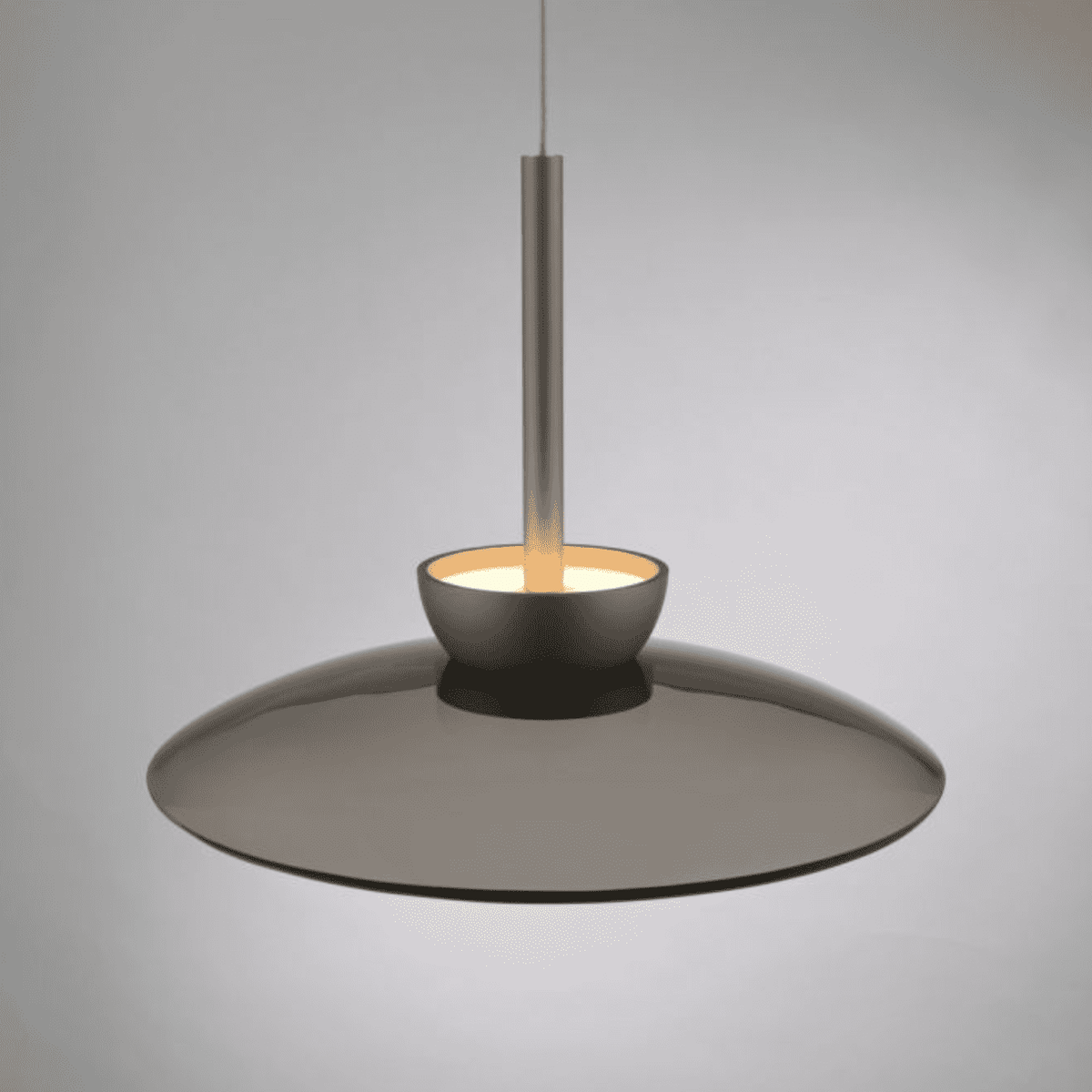 Bronze LED pendant - Smoked glass