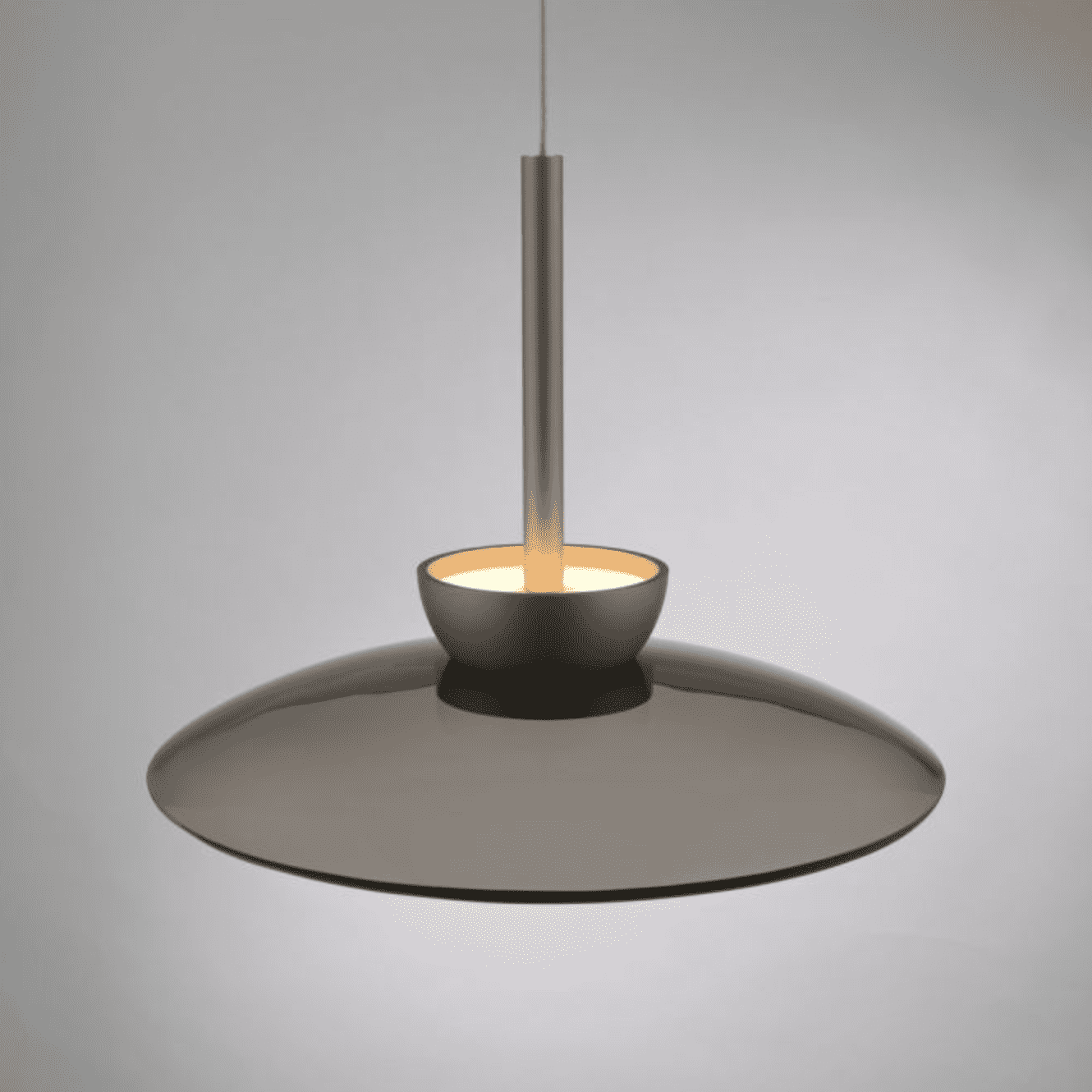 Bronze LED pendant - Smoked glass