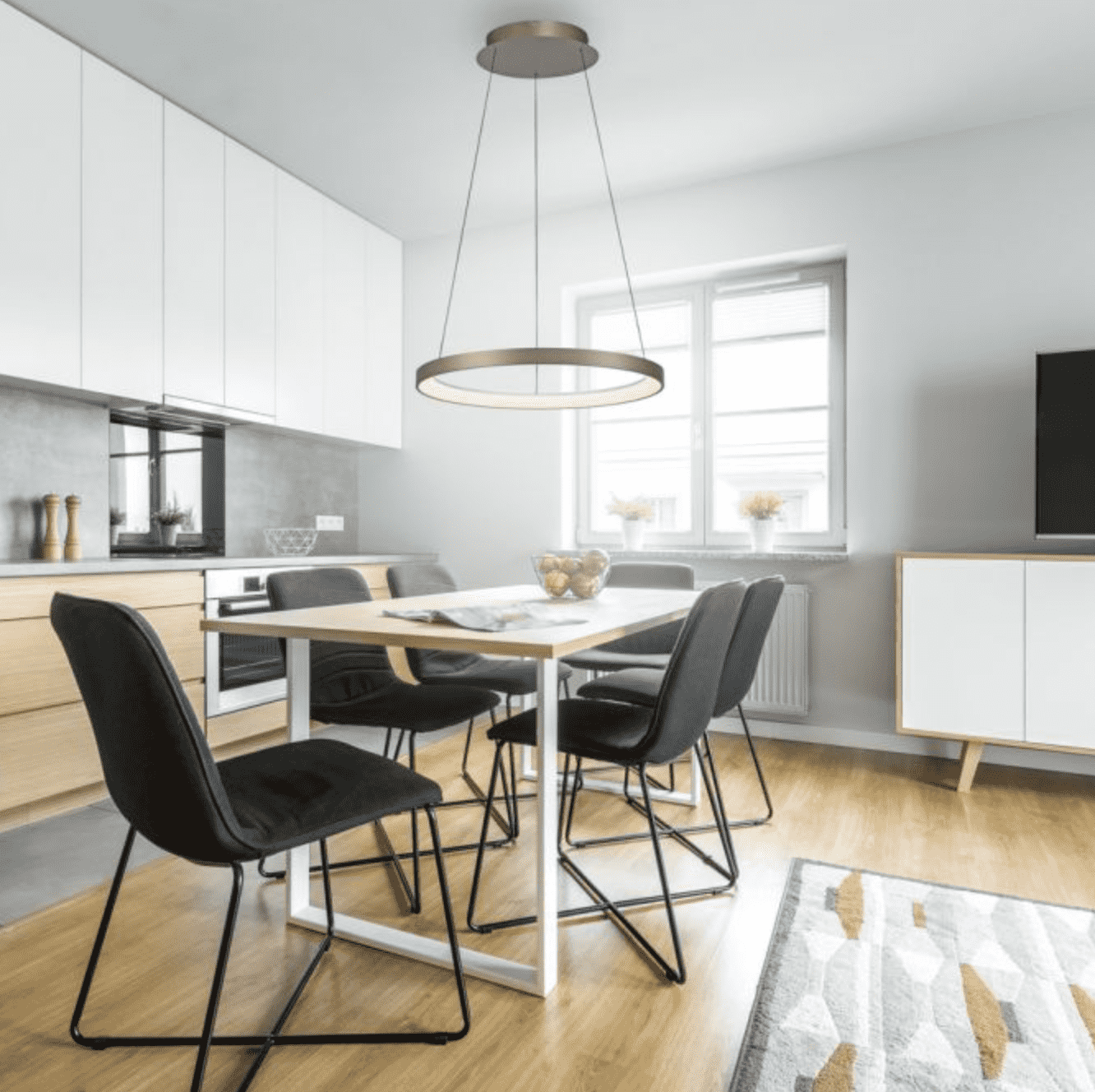 Brown LED pendant light, height adjustable, dimmable memory function