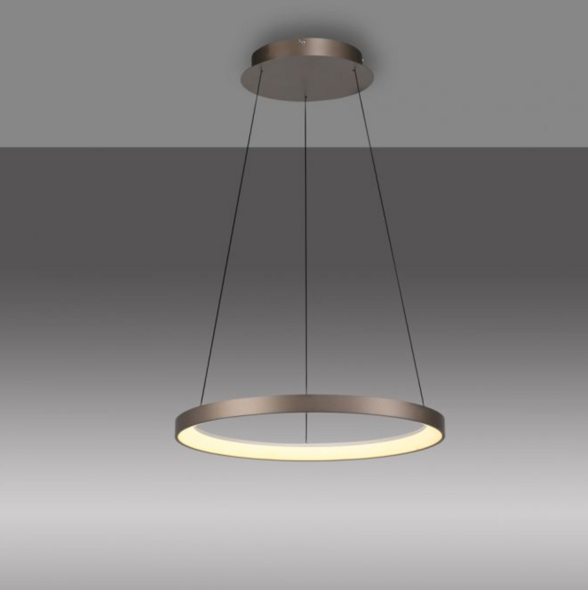 Brown LED pendant light, height adjustable, dimmable memory function