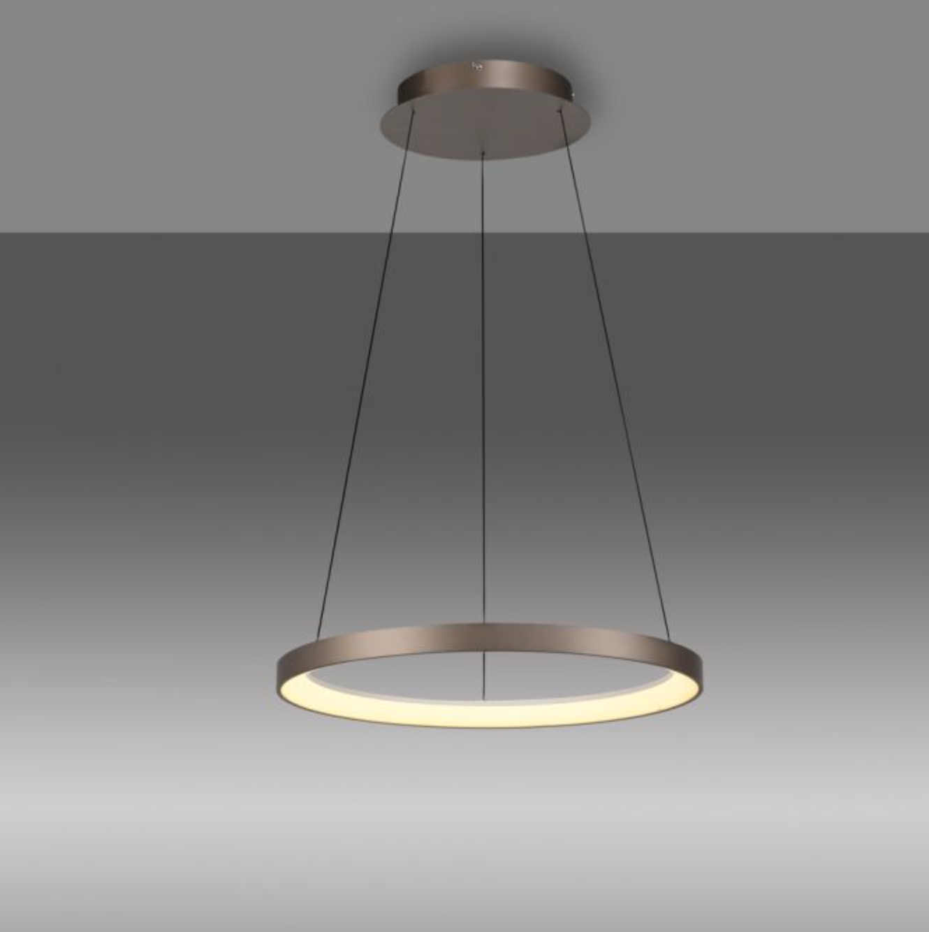 Brown LED pendant light, height adjustable, dimmable memory function