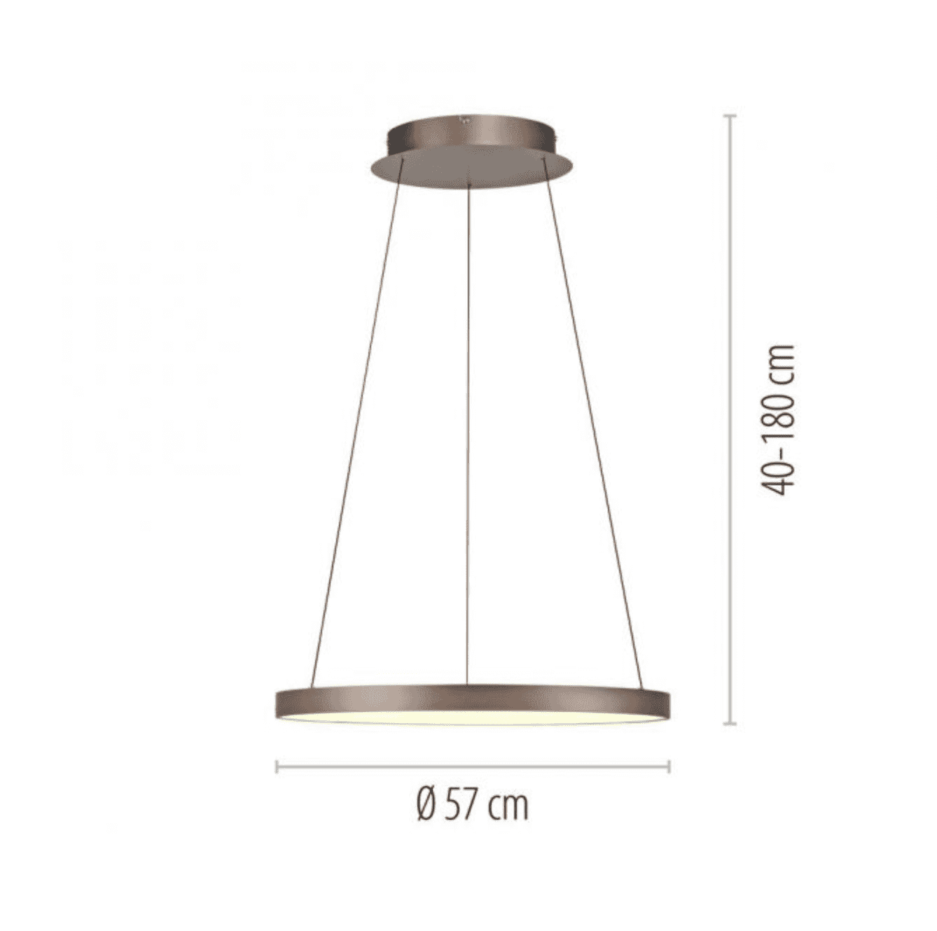 Brown LED pendant light, height adjustable, dimmable memory function