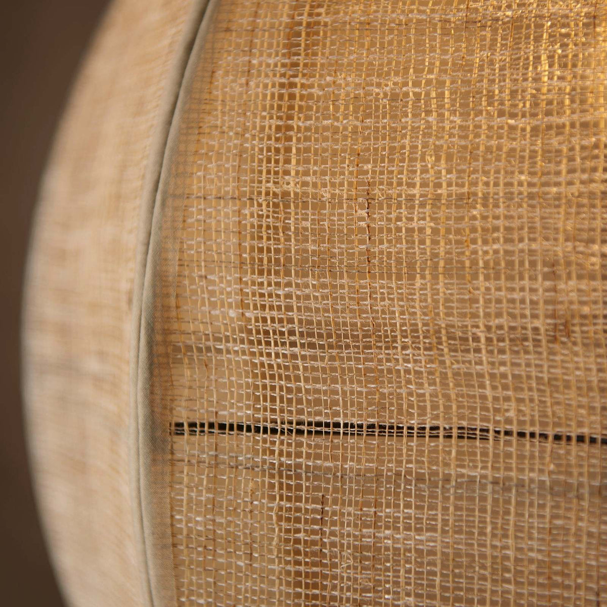 Zaire 1lt Pendant Natural linen & matt black