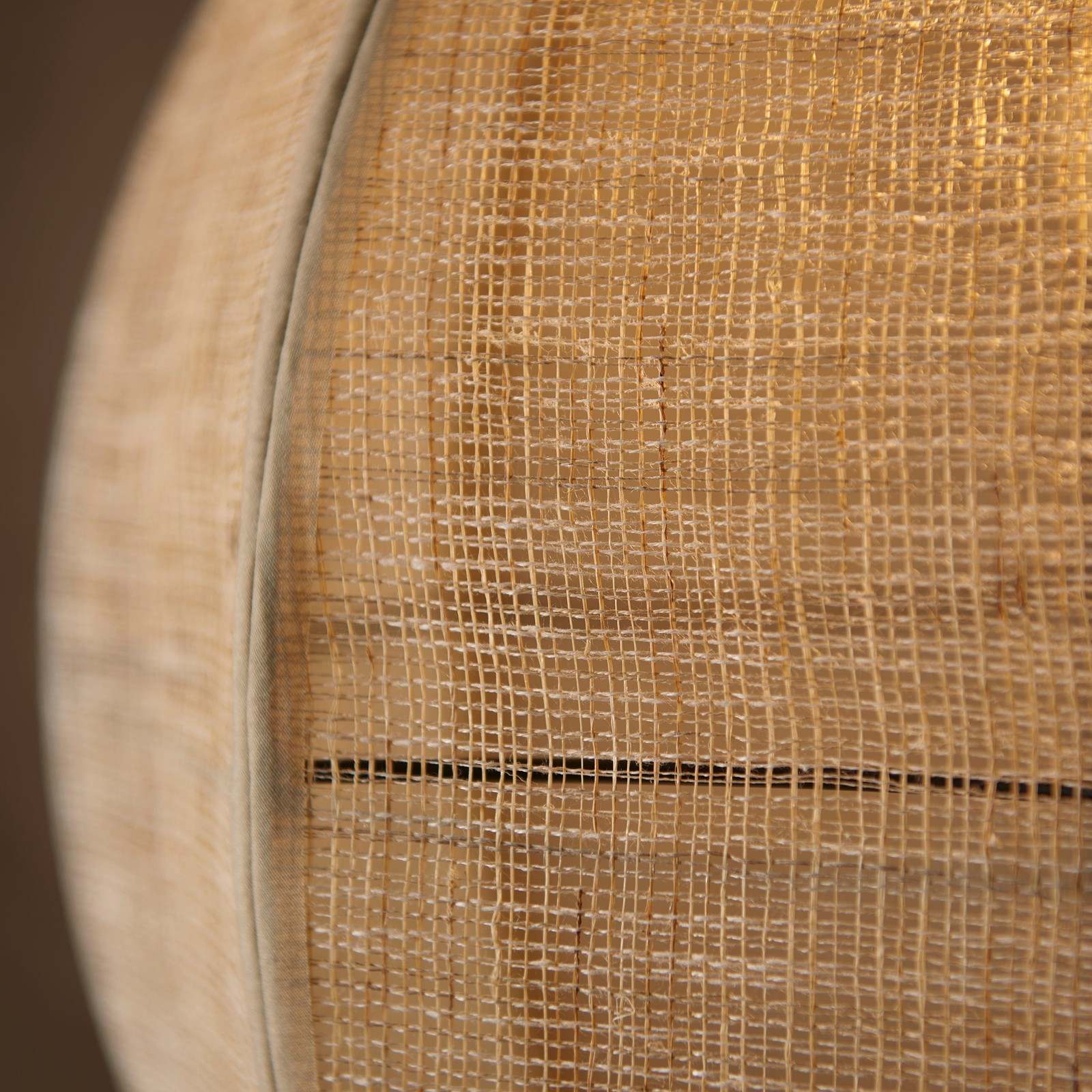 Zaire 1lt Pendant Natural linen & matt black