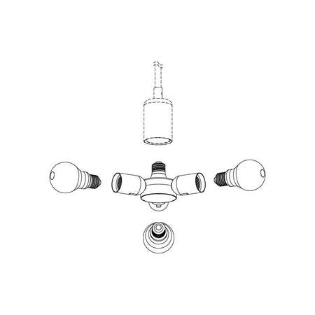RUEDA E27 3 light converter white