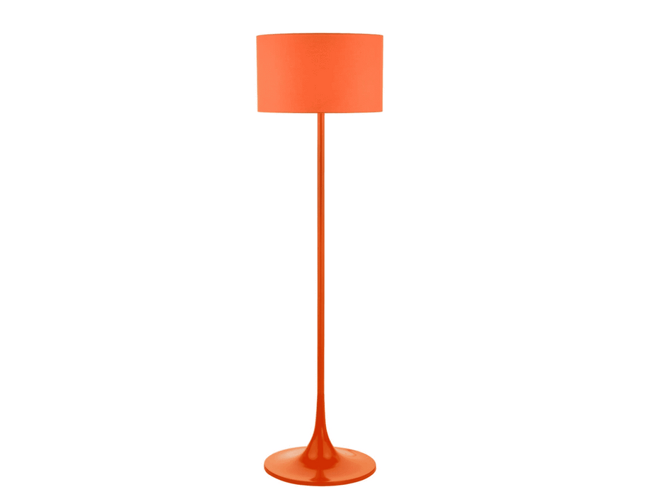 Toledo Floor Lamp Satin Orange With Shade