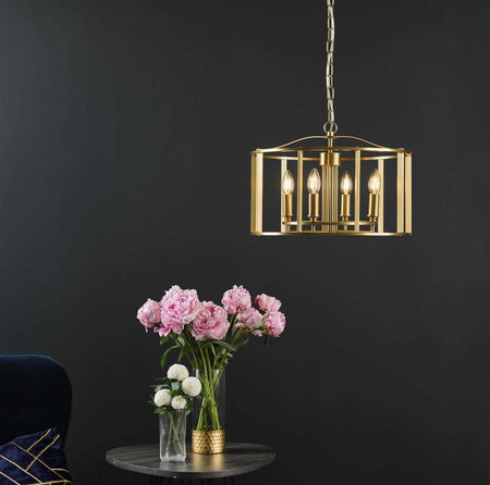 Myka 4 Light Pendant Brushed Bronze