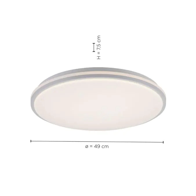 LED ceiling light, white, warm white, dimmable, 3000 K, round