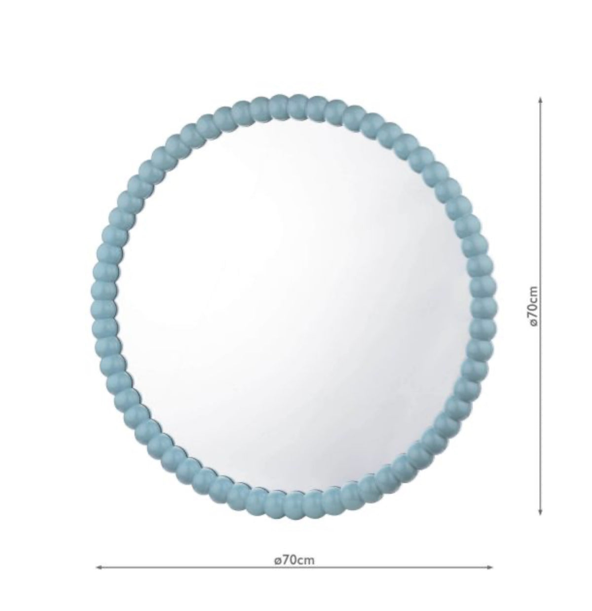 Ruan Round Mirror Blue 70cm