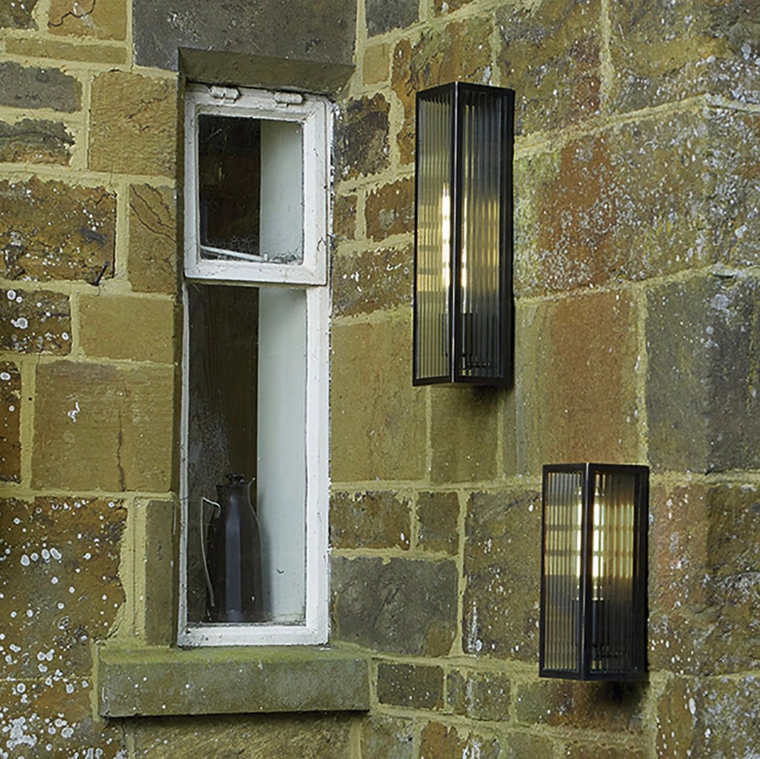 Keegan large Outdoor Wall Light Rubbed Bronze IP44 also suitable for bathrooms