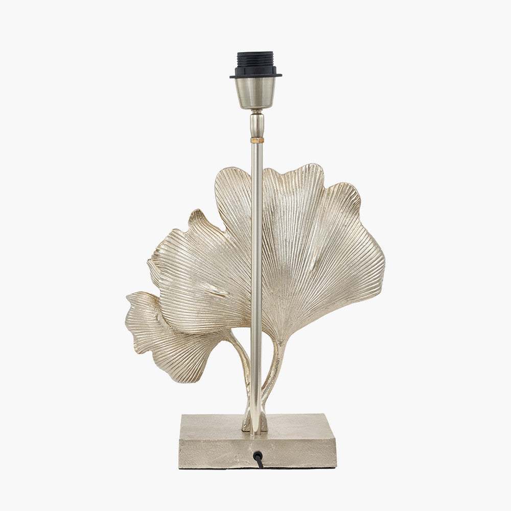 Gingko Shiny Champagne Metal Gingko Leaf Table Lamp