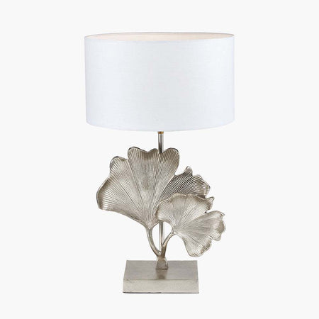 Gingko Shiny Champagne Metal Gingko Leaf Table Lamp