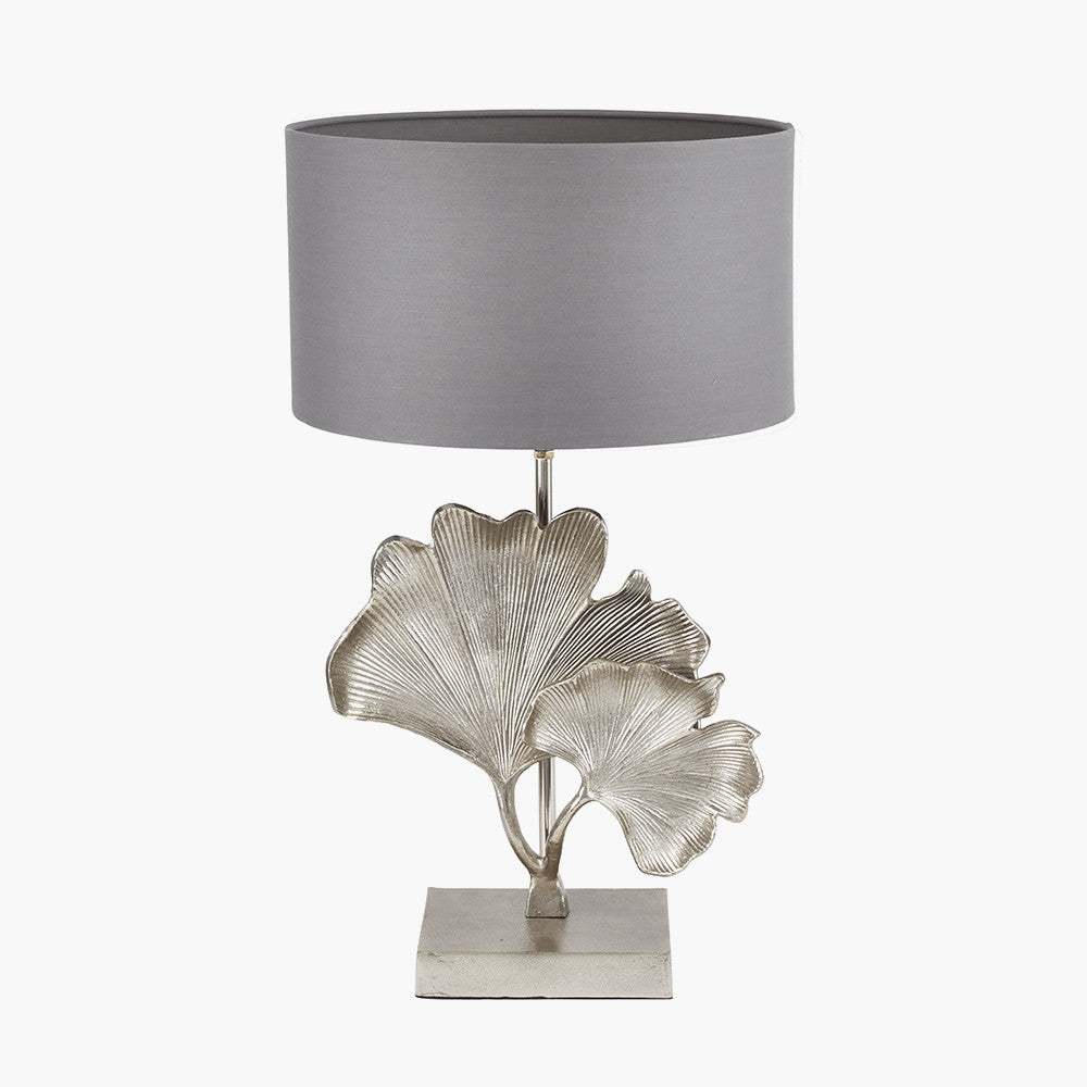 Gingko Shiny Champagne Metal Gingko Leaf Table Lamp