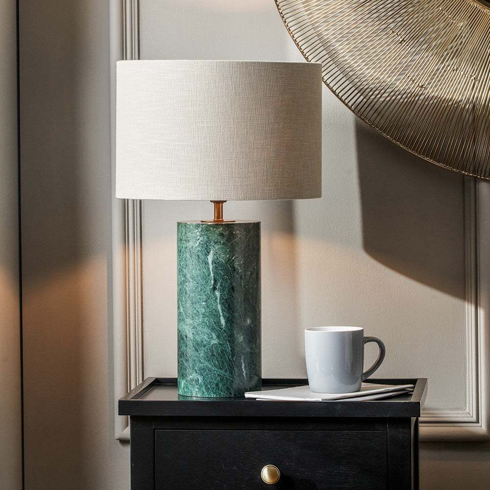 Kiorini Green Marble Table Lamp