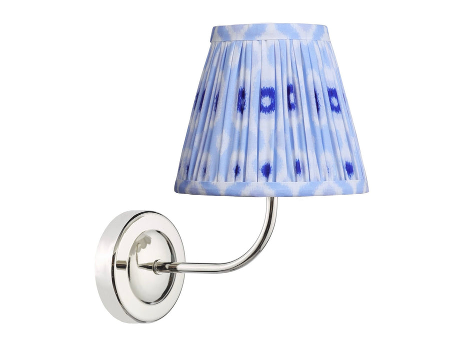 Navarro Rechargeable led Wall Light Polished Nickel With blue Shade
