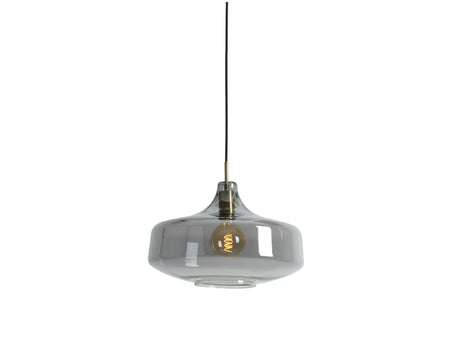 Hanging lamp Ø29,5x21 cm SOLNA antique bronze+smoked glass