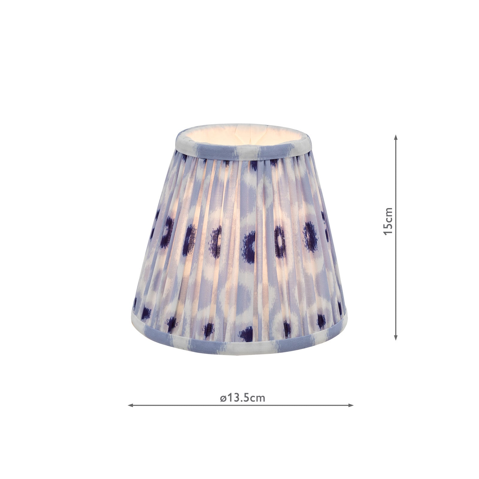 Navarro Rechargeable led Wall Light Polished Nickel With blue Shade