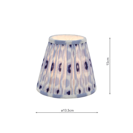 Navarro Rechargeable led Wall Light Polished Nickel With blue Shade