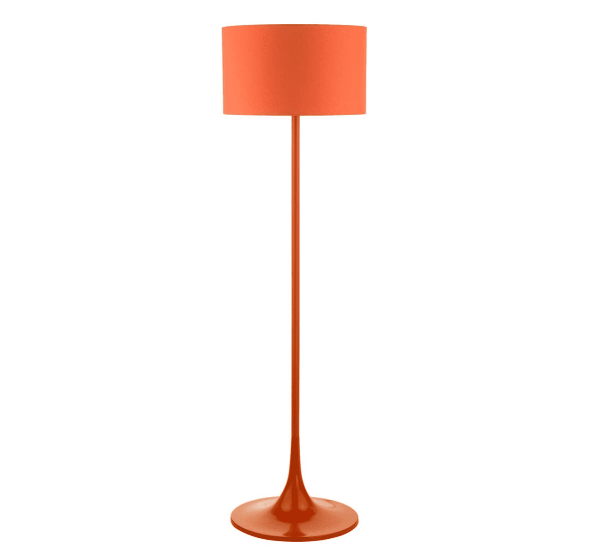 Toledo Floor Lamp Satin Orange With Shade