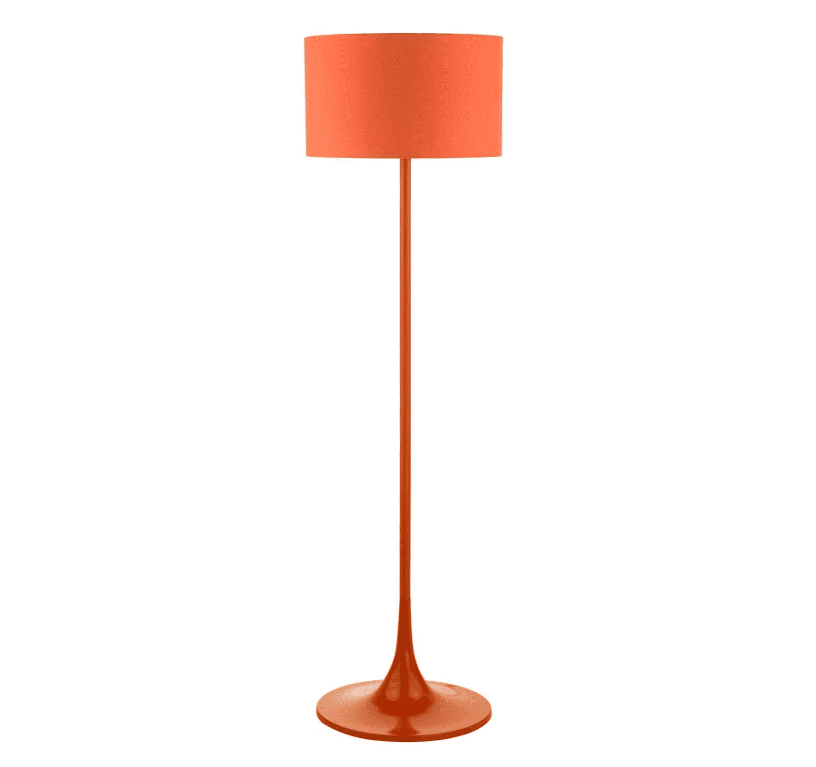 Toledo Floor Lamp Satin Orange With Shade