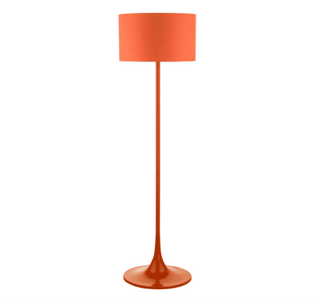 Toledo Floor Lamp Satin Orange With Shade