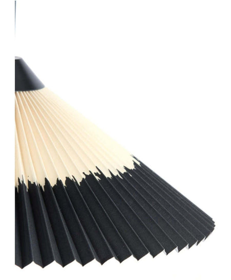 hanging lamp Ø60x23 cm PLEATED black+natural