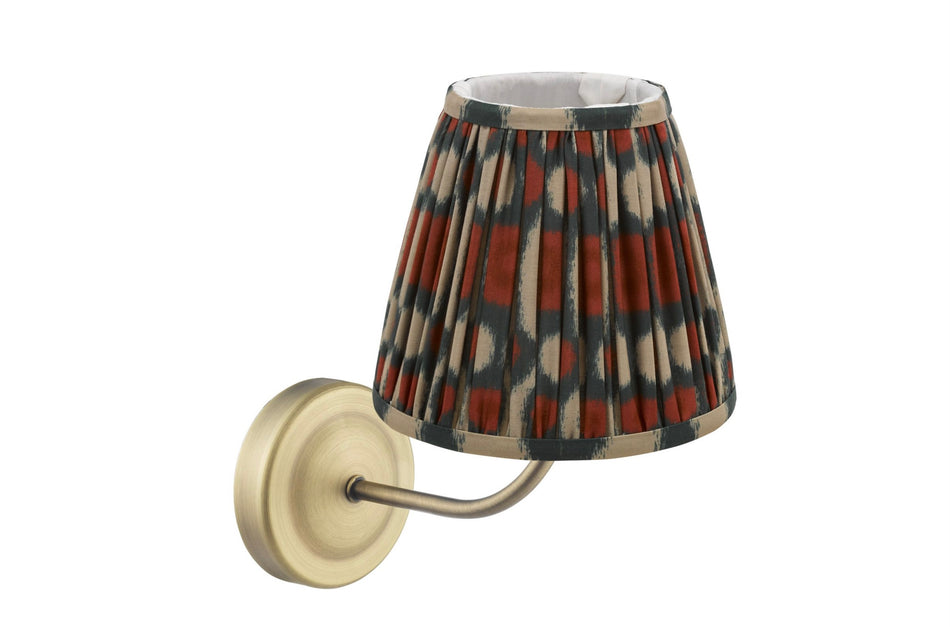 Navarro Rechargeable Wall Light Matt Antique Brass With Shade LED
