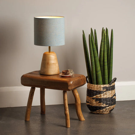 CORNFLOWER BLUE IRISH LINEN LAMPSHADE