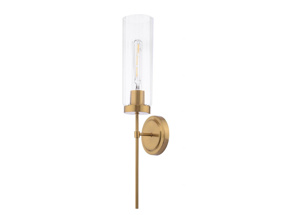 Jodelle Wall Light Polished Bronze and Glass