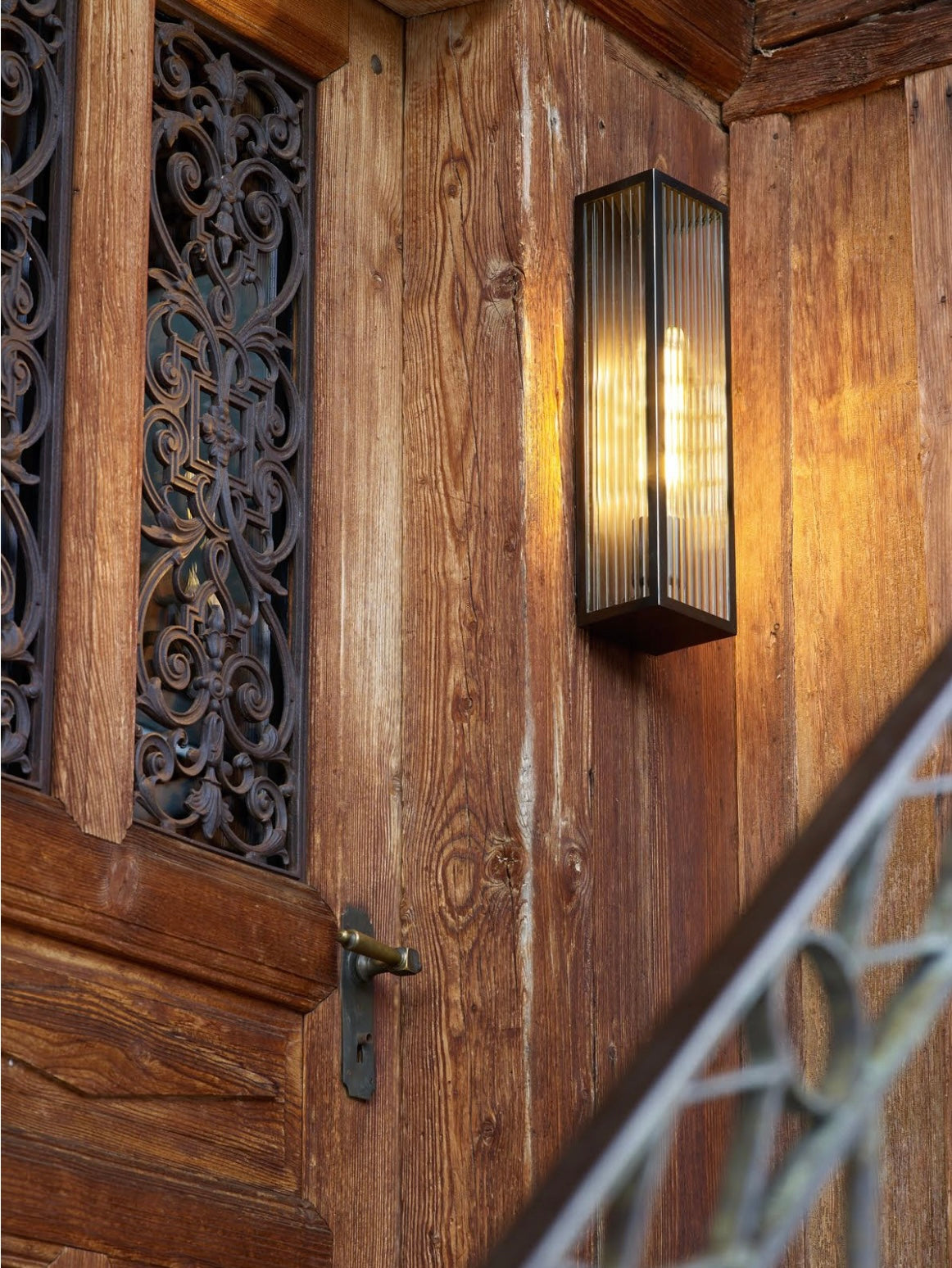 Keegan large Outdoor Wall Light Rubbed Bronze IP44 also suitable for bathrooms