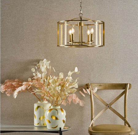 Myka 4 Light Pendant Brushed Bronze