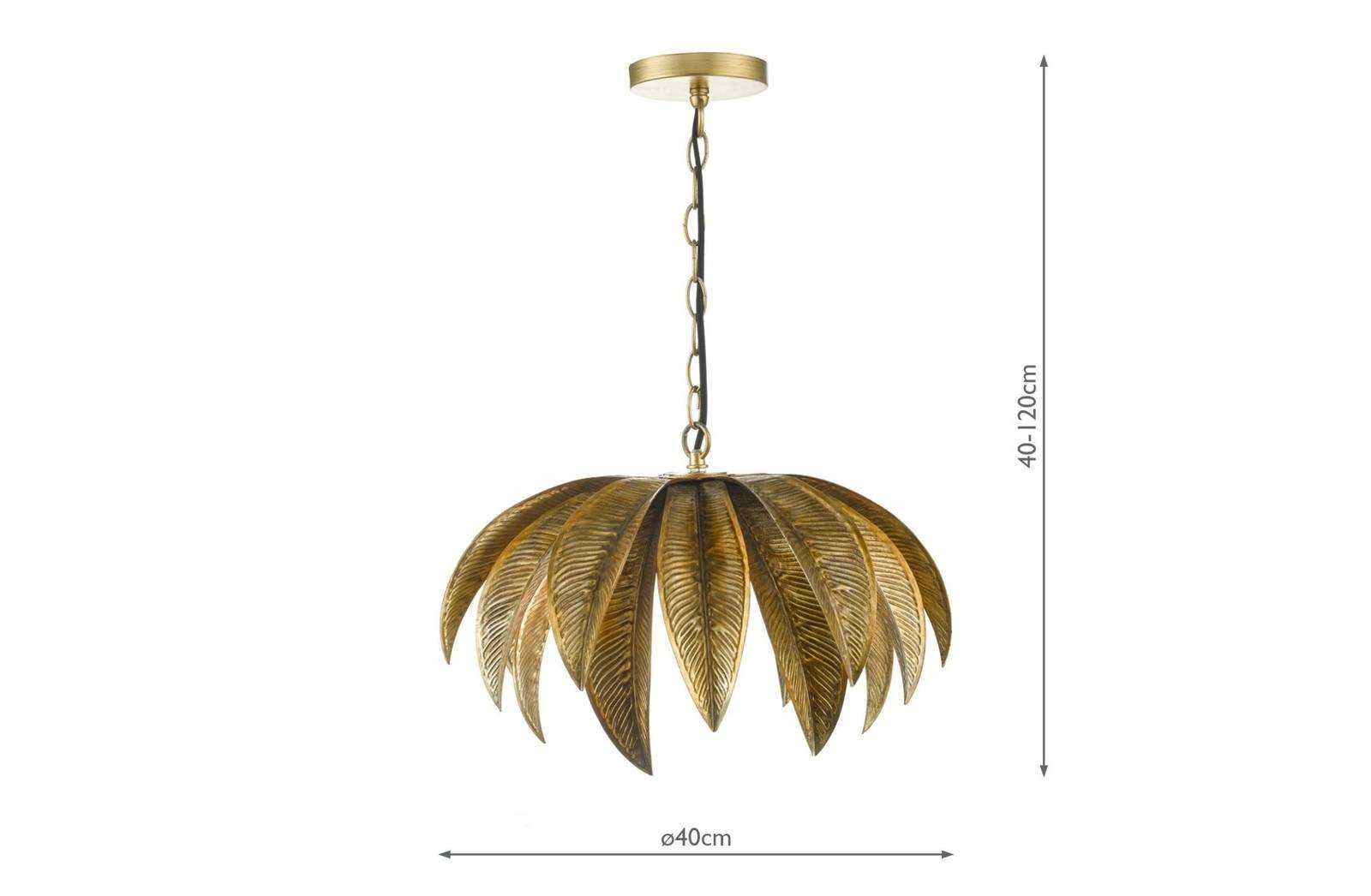 Cara 1 Light Pendant Antique Gold