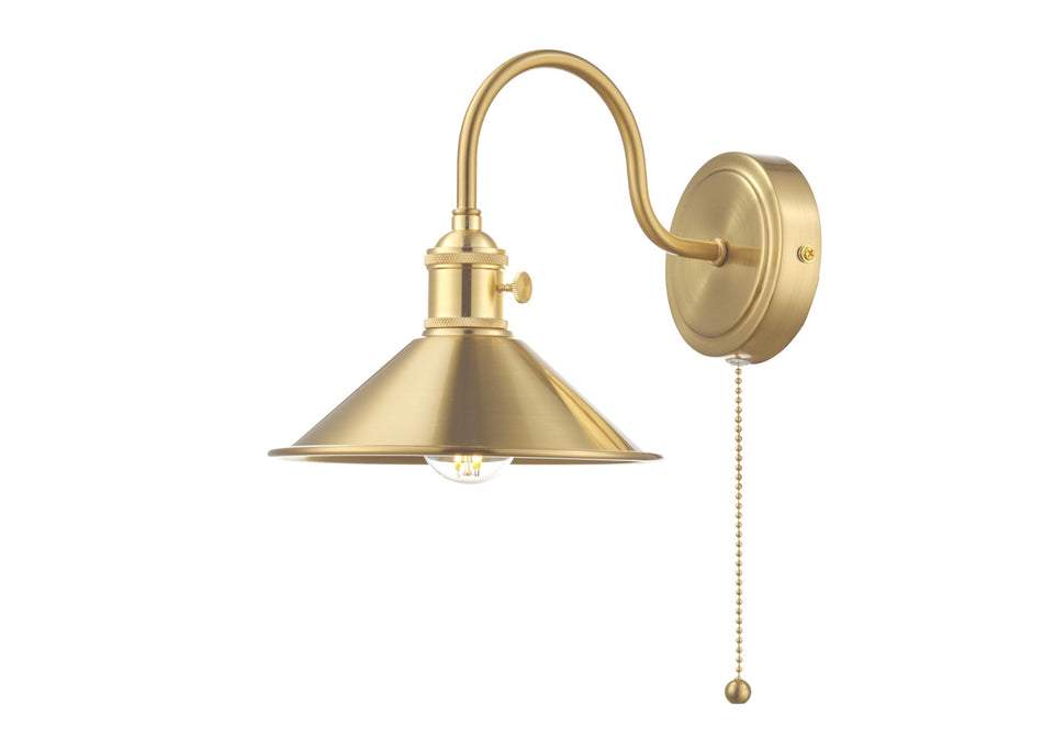 Hadano Wall Light Brass With Brass Shade