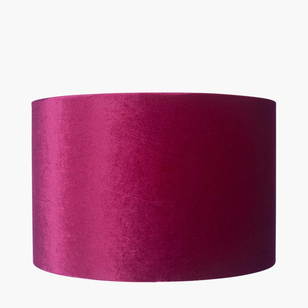 Bow 45cm 18 inch Raspberry Velvet Cylinder Shade