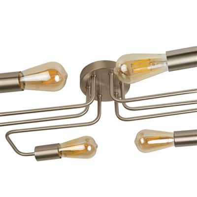 Circuit 6Lt Ceiling Flush, Satin Silver