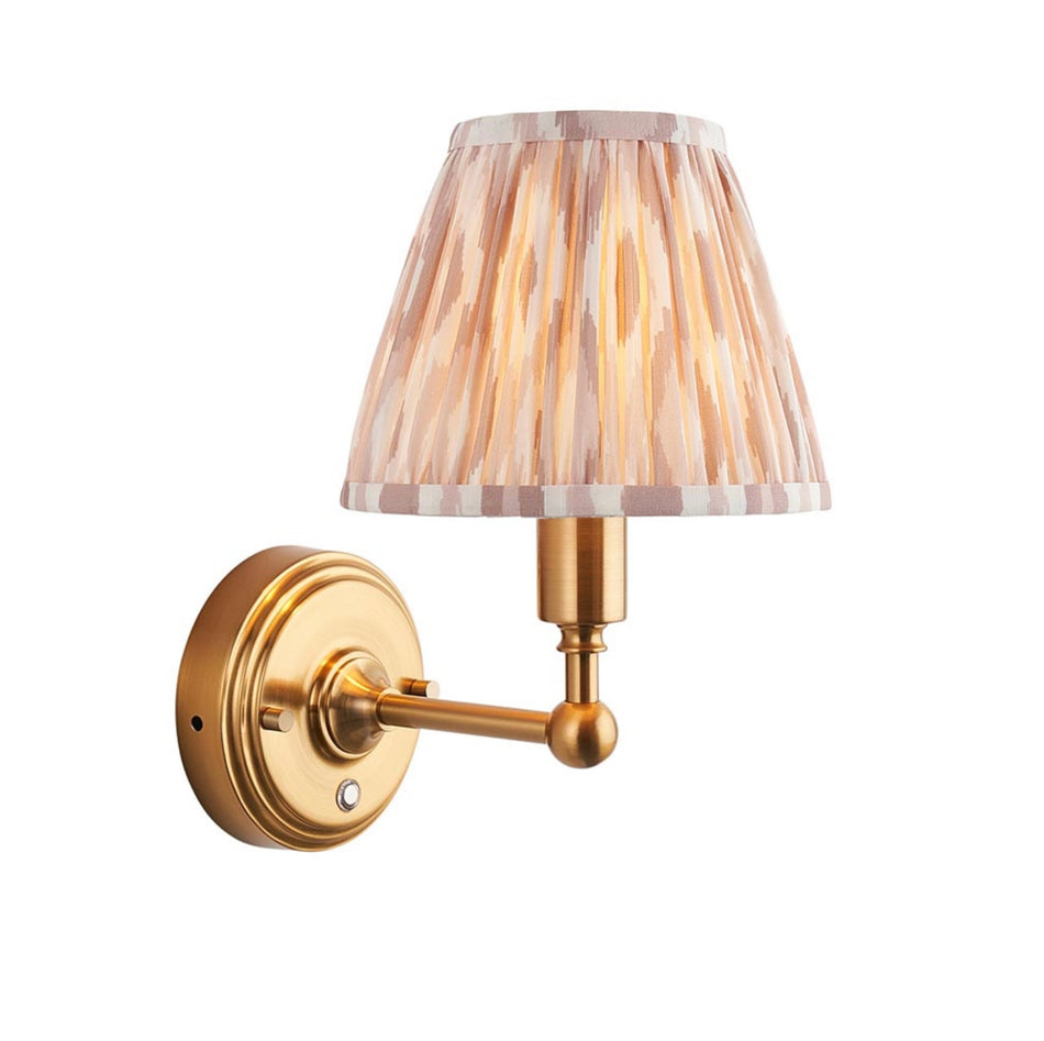 Burley Rechargeable Wall light & Ikat Neutral 16cm shade