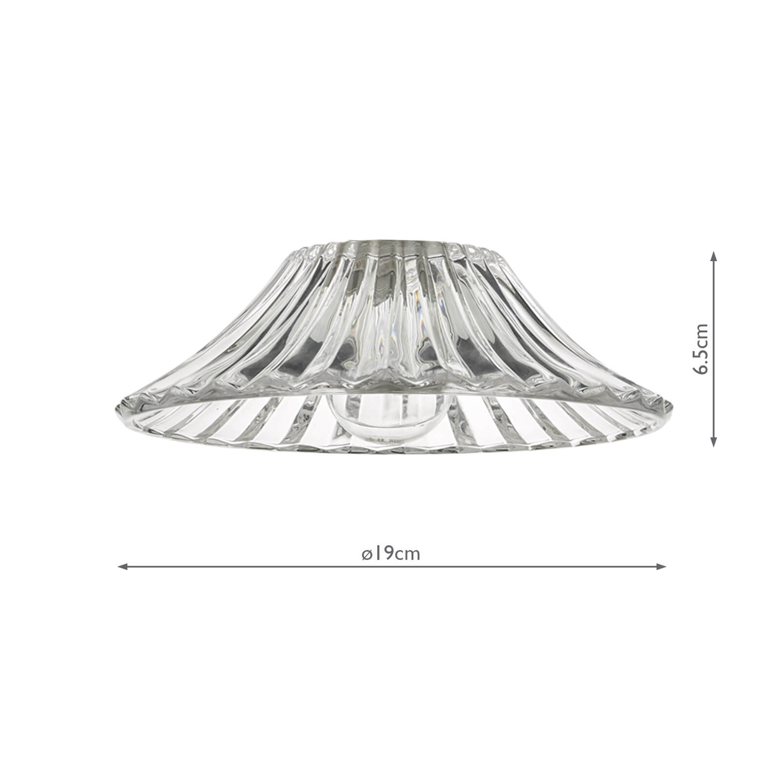 Accessory Easy Fit Clear Flared Glass Shade