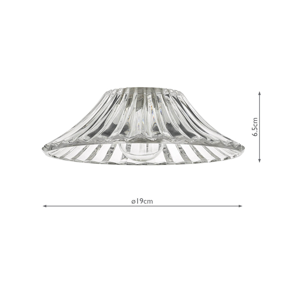 Accessory Easy Fit Clear Flared Glass Shade